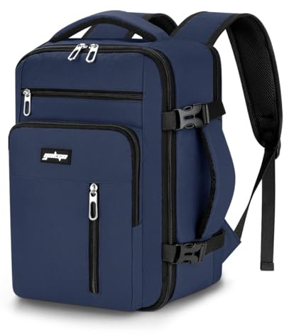 YOKGO Bagage Cabine 40x20x25 pour Ryanair Sac à Dos Voyage Cabine Avion 20L Femme Homme sous Siège Bagage à Main Petit,Sac de Voyage Ordinateur Portable 15.6 pour Easyjet Vueling Wizz Air(Bleu)