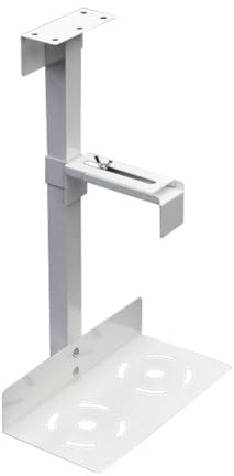 Yuattory Soporte Universal para Caja de PC, Soporte Ajustable para Caja de Host, Montaje Lateral Versátil Debajo del Escritorio o en la Pared, Soporte para CPU con Elevación, Color