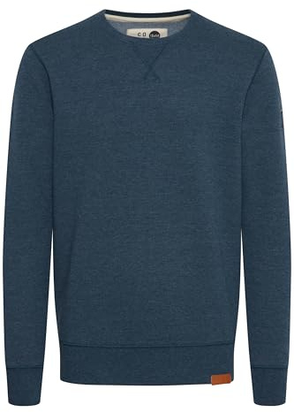 Solid Trip Felpa Maglione Pullover da Uomo con Girocollo Fodera in Pile, Taglia:M, Colore:Insignia Blue Melange (8991)