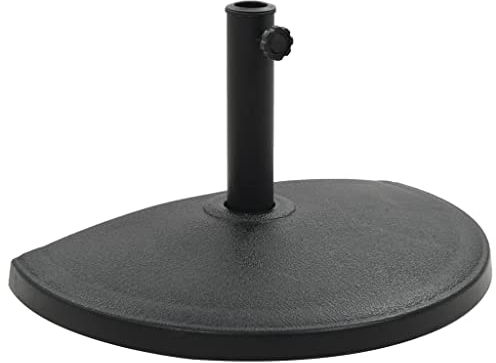 vidaXL Sonnenschirmständer Halbrund 15 kg Schwarz Schirmhalter Schirmständer