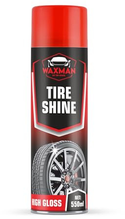 WAXMAN OF TRI STATE Car Tire Shine Spray – Deep Wet Look Car Tire Shine, Long-Lasting Hydrophobic Non-Greasy Tire Dressing – Safe for Cars, Trucks, Motorcycles, RVs – 18.6 fl oz