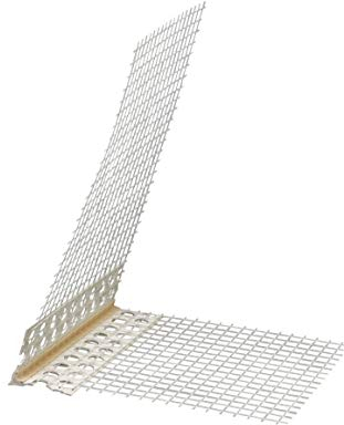 10x Handelskönig Gewebewinkel 100 x 150 mm mit Abzugskante 3 mm Eckwinkel Putzwinkel Putzkante Fassade Kantenprofil Kantenschutz je 250 cm = 25 m
