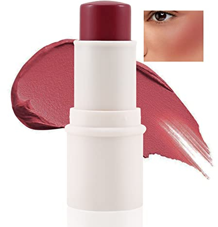 Boobeen Cream Blush Stick, Multi Face Blush für Wangen, Lippen und Augen, pigmentiertes mattes Finish für natürliche Farbe, aufbaubar und leicht