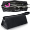 Newthinking PU Leather Hair Dryer Storage Bag Compatible Hair Dryer Carrying Bag Waterproof, Portable Travel Hairdryer Case Bags (Black)