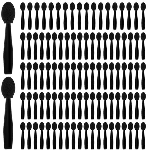 100PCS Eye Shadow Applicator, Mini Eyeshadow Brushes Disposable Sponge Portable Travel Makeup for Women