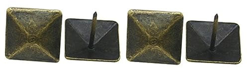 iplusmile 160piezas Clavos De Latón Antiguo Pyramidal De Cabeza Grande Para Decoración y Tapicería Perfectos Para Muebles y Proyectos De Manualidades