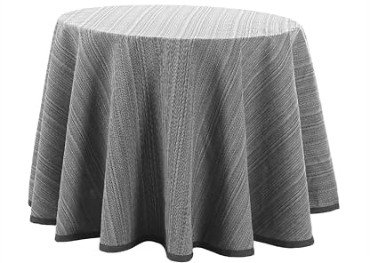 Donegal Collections Falda Mesa Camilla Redonda 90 cm Riby Perla - Tejido Primavera Verano - Faldillas Mesa Camilla con Altura para Mesa 75 cm - 50% Algodón 50% Poliester Fabricado en España
