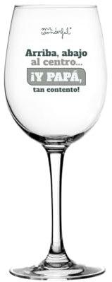 Mr. Wonderful Mr.Wonderful-Copa de vino-Arriba, abajo, al centro… ¡y papá, tan contento, multicolor (2504020310W0ESP)