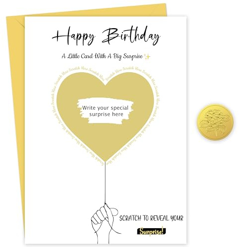 Happy Birthday Scratch Card Reveal | Personalised Scratchable Card with Scratch-off Sticker to Unveil a Surprise Gift | Birthday Scratch Card Gift Reveal | Funny Greeting Card - Made in the UK