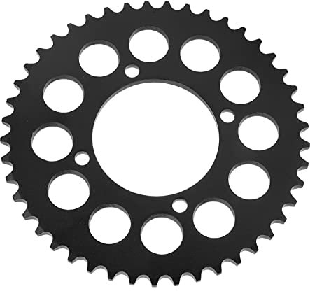 Piñón trasero de acero para motocicleta, negro, 420, 45 dientes, 12 agujeros redondos, piñón de cadena para bricolaje, karts, ATV, motocicletas ligeras, acero de primera calidad,