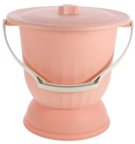 BETOOKY Contenitore Portatile in PP con Coperchio Antiodore 6.5L per Anziani e Persone Disabili, Design Compatto e Resistente
