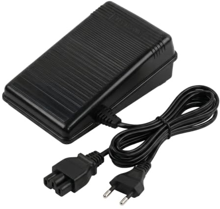 Pedal de Máquina de Coser, Pedal de Control de Pie Universal para Máquina de Coser con Cable de Alimentación, Control de Velocidad Progresivo, Enchufe Europeo