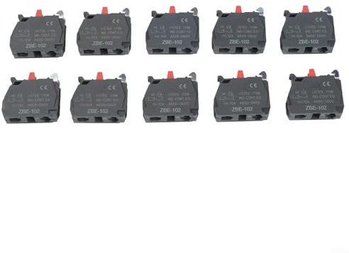 10 Pcs Single Block Screw Clamp Terminal, Silver Alloy ZBE-101 ZBE-102 Electrical Switch Contact for Industrial Electronics Interior Exterior Use Reliable Connection(ZBE-102)