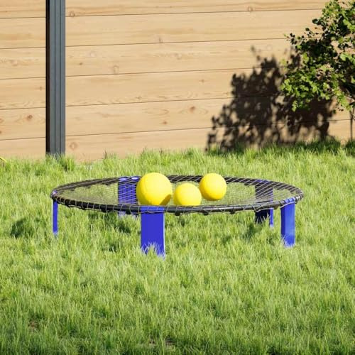 LoogCape Roundnet-set med 3 bollar och pump, Ø 90 x 20 cm, för utomhussport, koordinationsträning, kastspel, trädgård, strand, familj, barn, tonåringar, vuxna, lätt att transportera