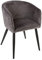 Atmosphera - Fauteuil Marlo Gris foncé en Velours