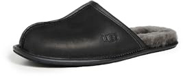 UGG Men's Scuff Slipper, Black Leather, 09