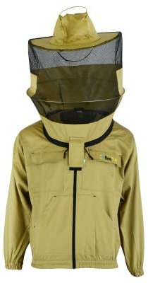 Imkerjacke khaki Deluxe runder Hut - BeeFun®: L