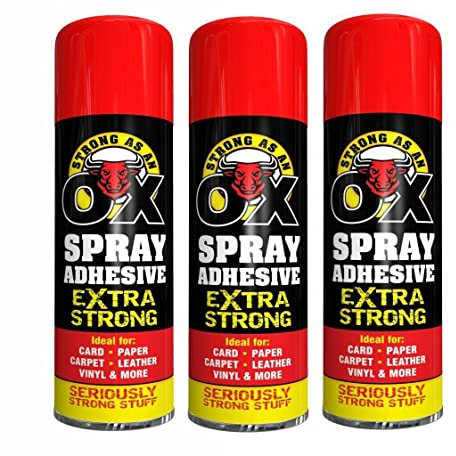 500ml Adhesive Spray Strong As An Ox Extra Strong Glue For Carpet Card Paper (3)
