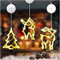 Festicy 3er Set LED Weihnachtsdeko Fenster 2025 I Fensterdeko Weihnachten Weihnachtsbaum, Weihnachtsmann, REH, mit Saugnapf I Fensterbeleuchtung Weihnachten I Beleuchtete Weihnachtsdeko Innen Fenste