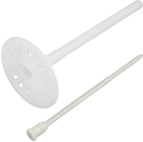 AERZETIX - Juego de 50 tacos de aislamiento a golpear Ø8x135mm + 50 clavos 140mm - en nylon - fijación para paneles térmicos poliestireno extruido expandido lana de roca
