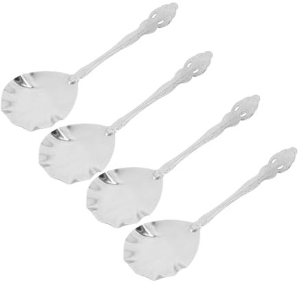COLLBATH 4 Piezas Cucharas Inoxidable Cucharas Vintage para Servir Alimentos Utensilios de Cocina Multifuncionales de 15 Cm