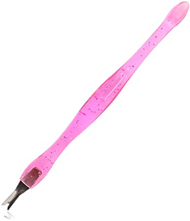 BIUDECO Outils de Manucure Coupe-cuticules et Fourche à Enlever les Callosités Taille Standard Fonction Exfoliante pour Usage Professionnel et Domestique Peau Morte Rose