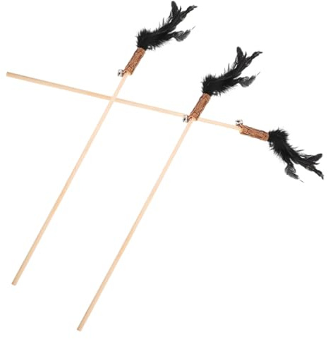 Hemobllo 3 Pièces Jouet Interactif pour Chat Lot de Plumes Canne pour Chatons Jouets pour Chats Intérieur