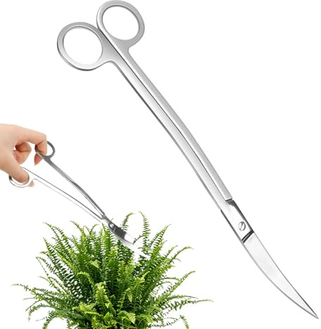 25 cm rostfritt stål böjt akvarium sax för vattenväxter, fisk tank växter aquascaping verktyg