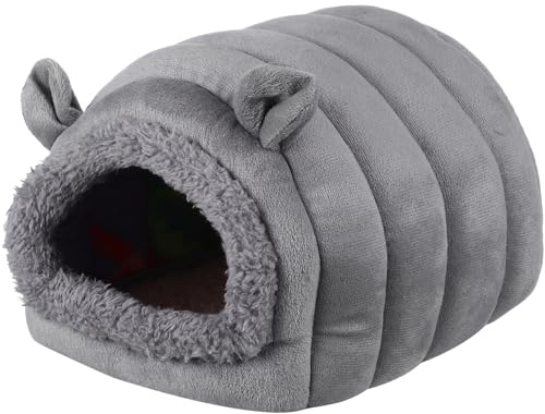 RUNROTOO Hamster Marsvinshus med Design och Hållbar Konstruktion Gömställe för Smådjur Chinchillor och Igelkottar Sovsäck och Krypin för Små Husdjur Omtänksam Presentidé för Djurägare