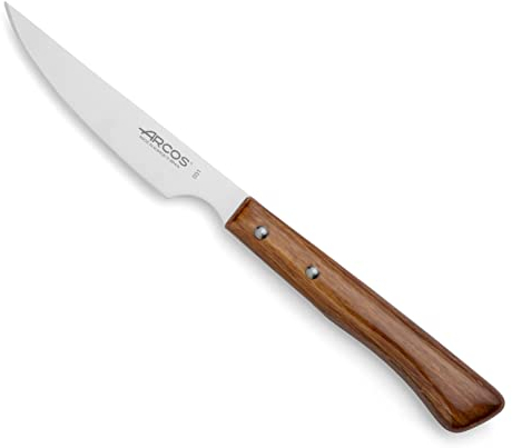 Arcos Couteaux de Table - Couteau à Steak Couteau de Table - Lame Acier Inoxydable Nitrum 110 mm - Manche Bois Comprimé Couleur Brun