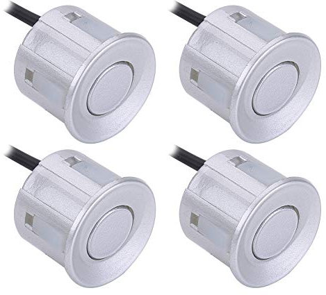 Sensor de estacionamiento EVGATSAUTO, 4Pcs/Set Sensores de ayuda de marcha atrás para estacionamiento de automóviles Sonda de radar Piezas de asistencia de respaldo(Plata)