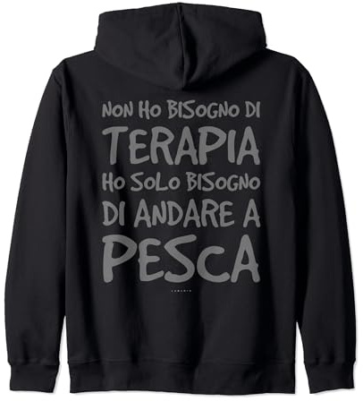 Felpe Uomo Con Cappuccio E Zip Pesca Regalo Pescatore Felpa con Cappuccio