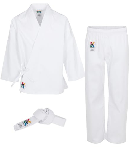 BLACK BELT KIDS Karate Uniform for Boys and Girls - Our Kids White Karate Gi Set Includes Karate Pants and a White Belt. (0)