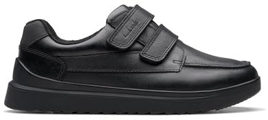Clarks Keelan Flare K Oxford-Schuh, Black Leather, 43 EU