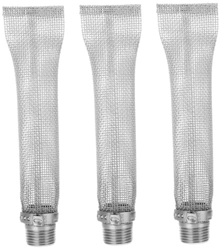 TOPBATHY 3 STK Bierfilterrohr Bierfilterschlauch aus Edelstahl Bierfilter aus Edelstahl hopfenfilter bierbrauanlage Sieb Biertrockentrichter aus Metall Bier trockener Trichter Gewinde