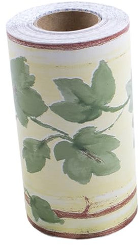 Border de Papel Tapiz de la Hoja Verde, Bordes de Papel Tapiz, Bordes de Papel Tapiz Impermeables de 32.8 pies de Largo, Bordes de Papel Tapiz de cáscara y Palo, Adhesivo para Paredes, Sala de e
