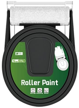 Wandreparatur-Farbroller-Set | Doppelfunktion Spackle Pinsel und Walze | Wandreparaturwerkzeug mit weißer Latexfarbe Anwendung | Vielseitige Wandreparaturwalze ideal für Hausrestaurierung und