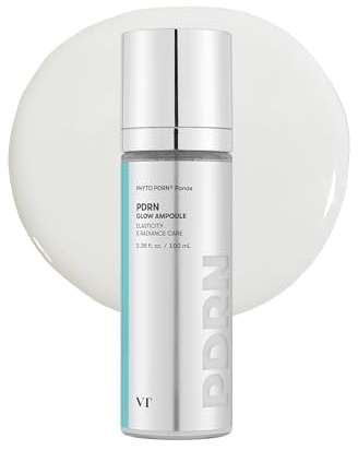 VT COSMETICS PDRN Glow Ampoule, PDRN Facial Mist, Deep Hydration Spray Serum, Vegan Skin Care, Light-weight Face Moisturizer, Plumping Effect, Fragrance-Free, Korean SkinCare (3.38 fl oz / 100 ml)