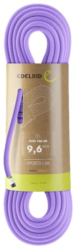 EDELRID Unisex - Adulti Neo 100 3R 9.6mm Corda Arrampicata Lavender 60M