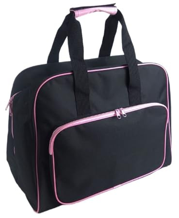 ENWWCH symaskinsväska multifunktionell unisex symaskinväska, bärbar reseförvaringsväska, stor kapacitet, symaskinsväskor, syverktyg, handväskor för symaskin (rosa)
