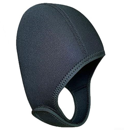 Gdfnmogo Bonnet de natation pour eau froide 5 mm d'épaisseur en néoprène imperméable pour adulte, surf, plongée avec tuba, entraînement, sports nautiques, protection (noir)