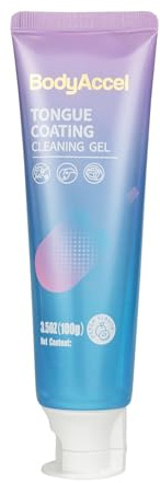 BodyAccel Tongue Cleaner Gel – Fresh Breath Oral Care Gel for Bad Breath Removal, Tongue Scraper Gel for Oral Hygiene & Healthy Mouth (3.5 oz)