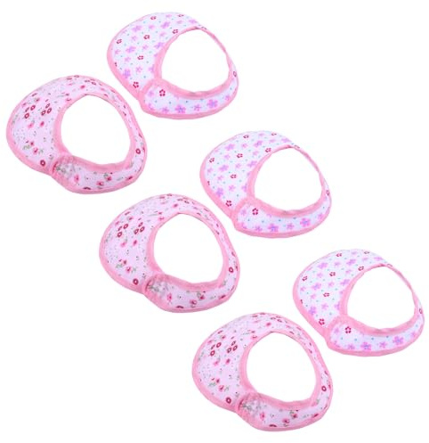 Mikinona Set da 3 Bavaglini per Bambole in Stoffa Regolabili 6 Pezzi Accessori per Giochi di Ruolo e Pratica Genitoriale per e Bambine