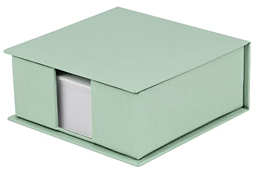 Rössler SOHO Zettelkasten | Notizzettel-Box | Schreibtisch-Organizer | Büro-Zubehör | Schreibtisch Deko | Homeoffice Ausstattung | 110x46x110mm | 1 Stück | Farbe: Grün | Mint