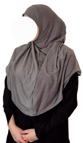 Yaqeen One Piece large Hijab cotton/Jersey women instant Amira Khimar Instant scarf islamic salah prayer clothes