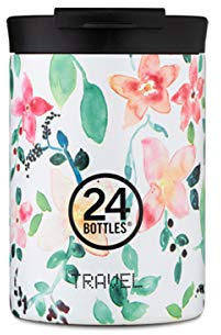 24 Bottles Travel Tumbler Isolierbecher aus lebensmittelechtem Edelstahl in der Farbe Little Buds, 350ml