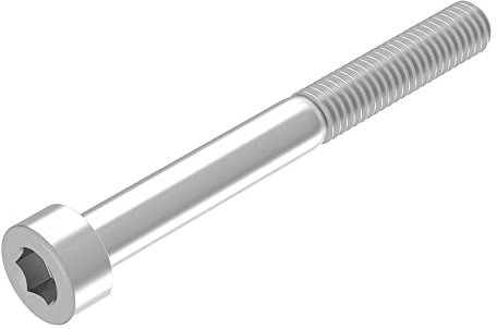 SECCARO vite a testa cilindrica M6 x 55 mm, acciaio inox V2A VA A2, DIN 912/ISO 4762, cava esagonale, filo parziale, 20 pezzi