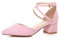 AJVANI Womens Ladies mid Block Heel Cross Strap Evening Mary Jane Court Shoes Size 5 38