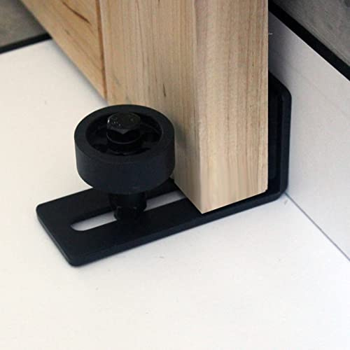 Lendo Online Skjutdörrsystem för trädörr Loftdörr Barndoor Järnvägssystem Beslagssats Rak komplett set Svart Industriell… (Dörrguide 1)