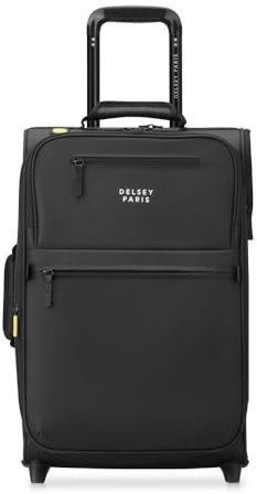 Delsey Paris – Maubert 2.0 – Flexibler Koffer 55 x 35 x 25 cm – 39 l – XS, Schwarz, XS, Trolley Case/Upright